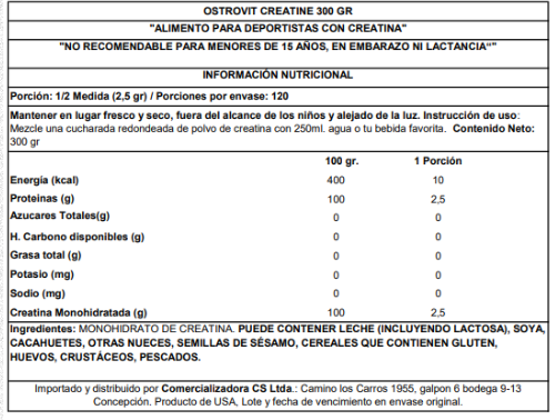 Creatina Ostrovit 300g